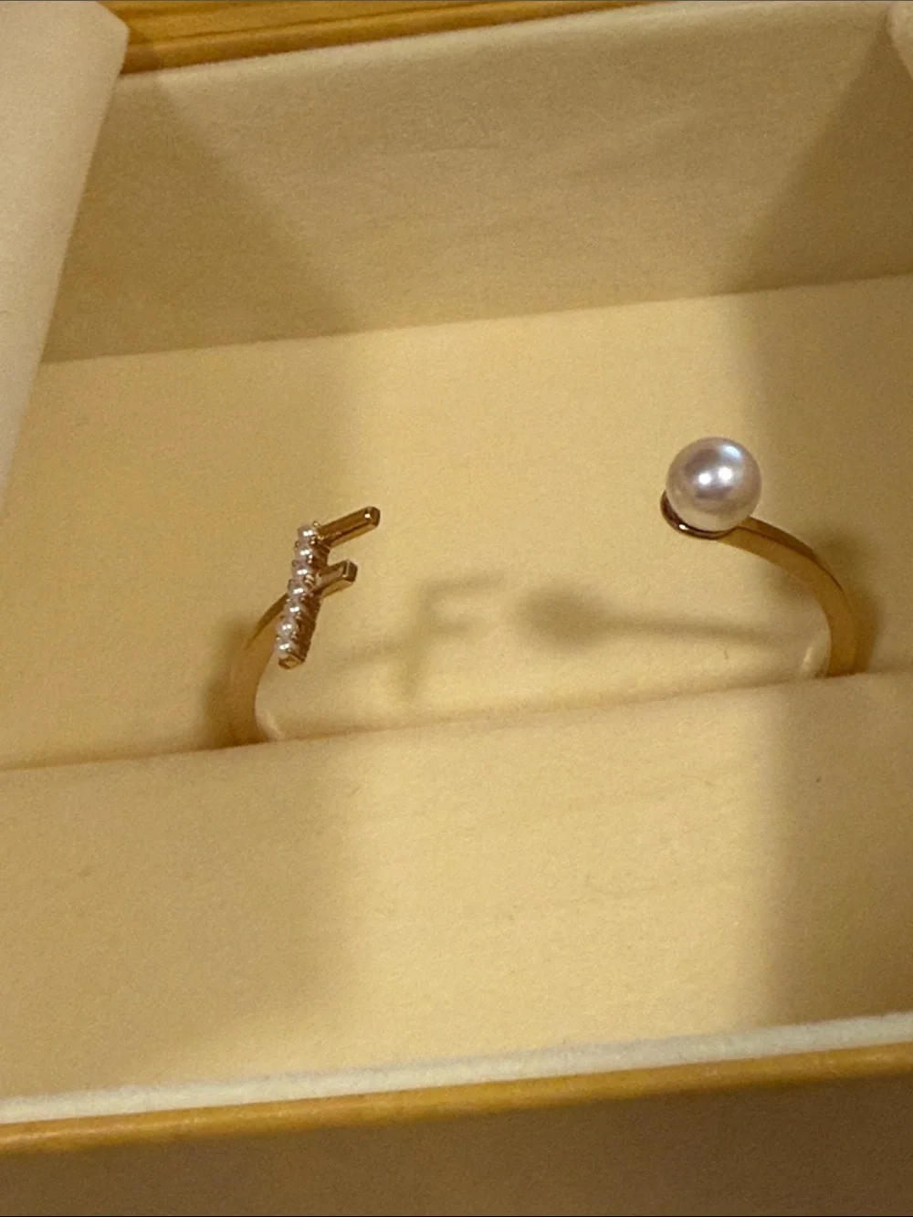 Fendi First Gold Pearl Open Cuff Bracelet - Picture 9 of 10